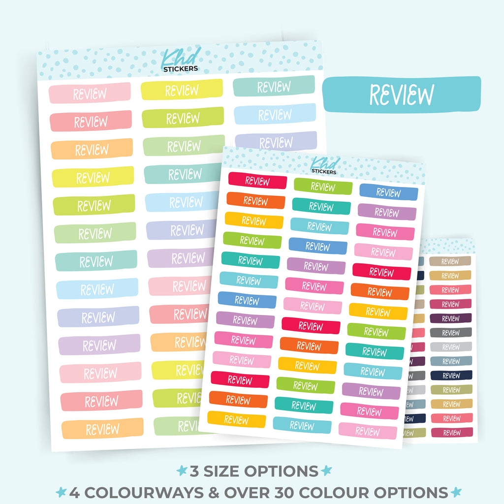 Review Banner Stickers Small