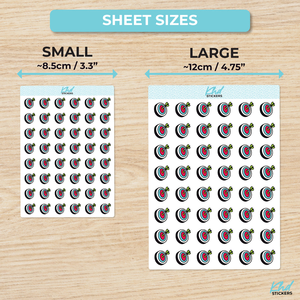 Bullseye / Target Planner Stickers Small