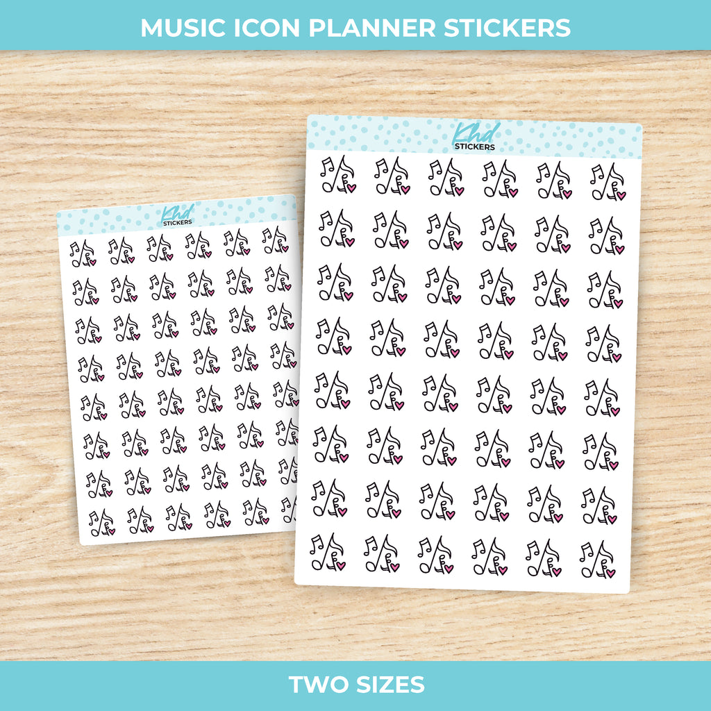 Music Icons Stickers Small