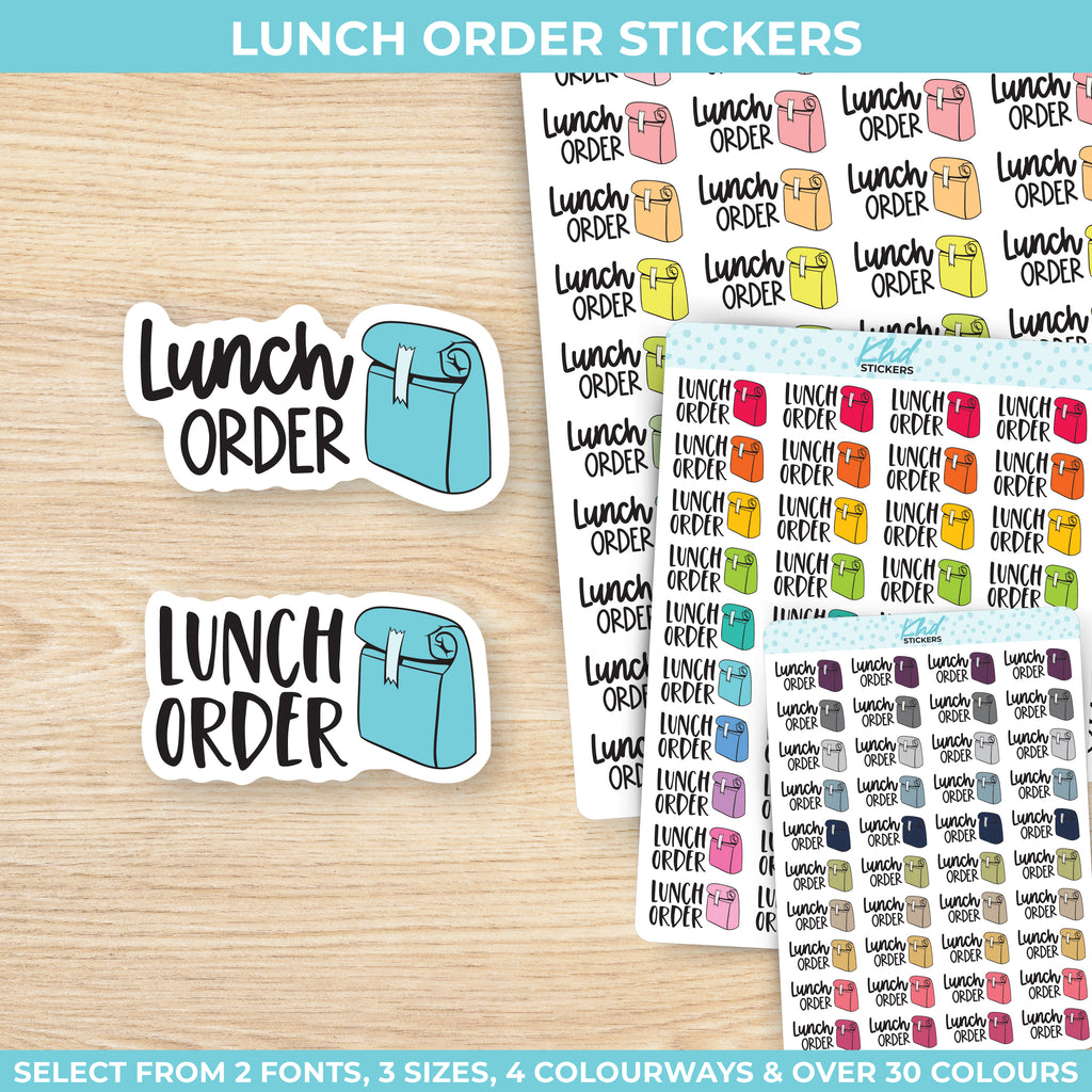 Lunch Order Stickers Small