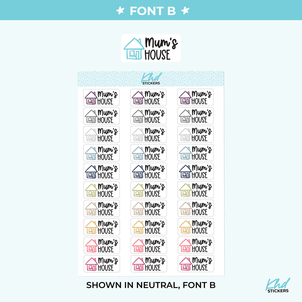 Mum's House Planner Stickers Small