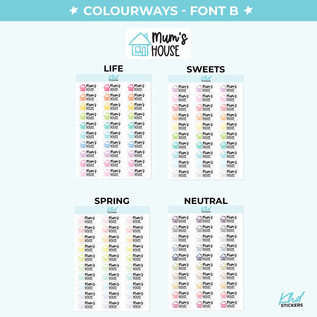 Mum's House Planner Stickers Small