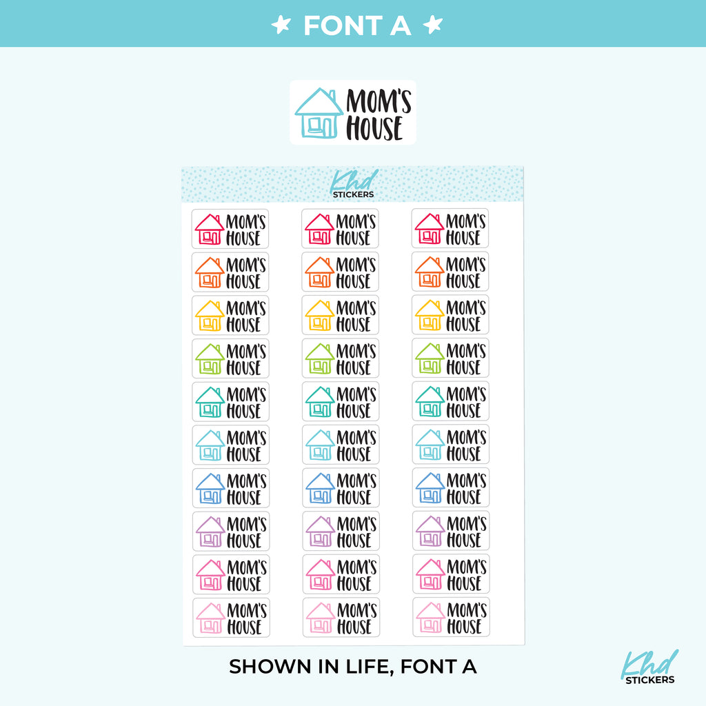 Mom's House Planner Stickers Small