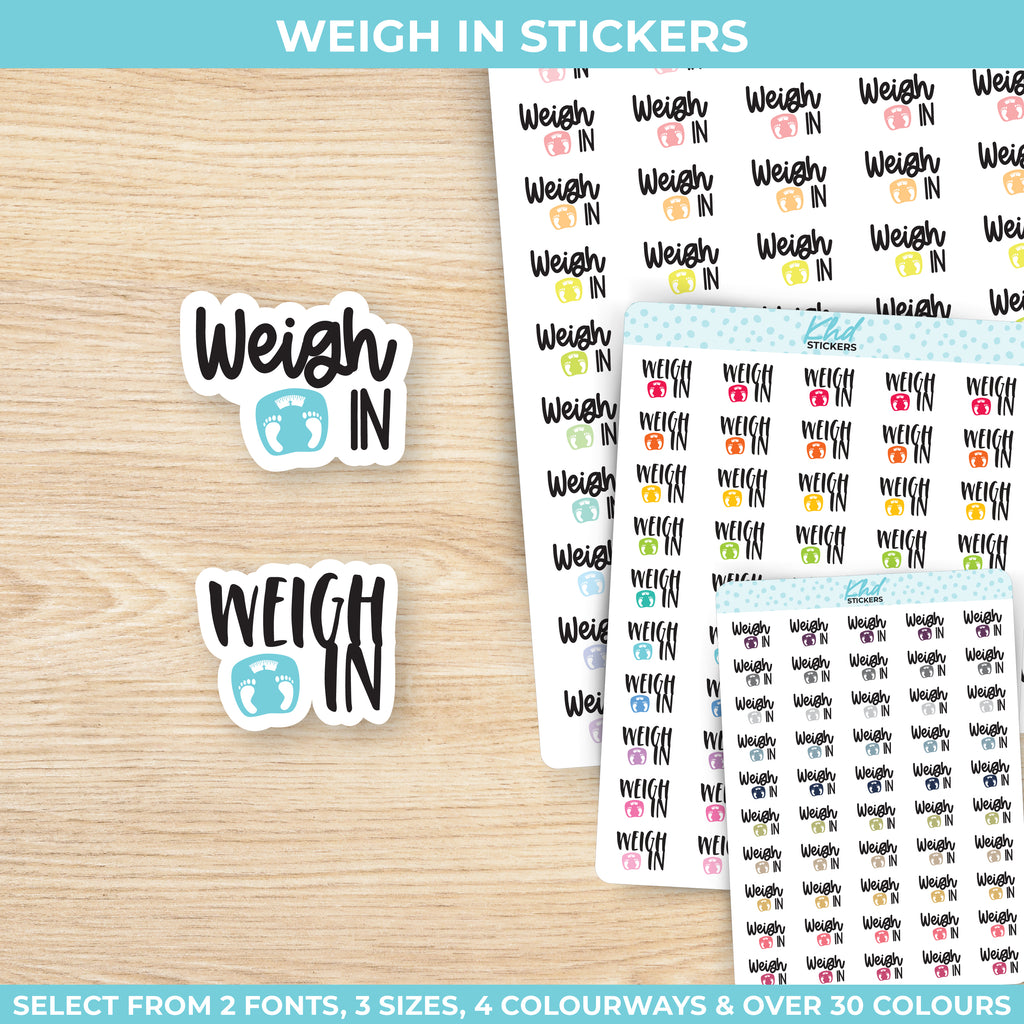 Weigh In Stickers Small