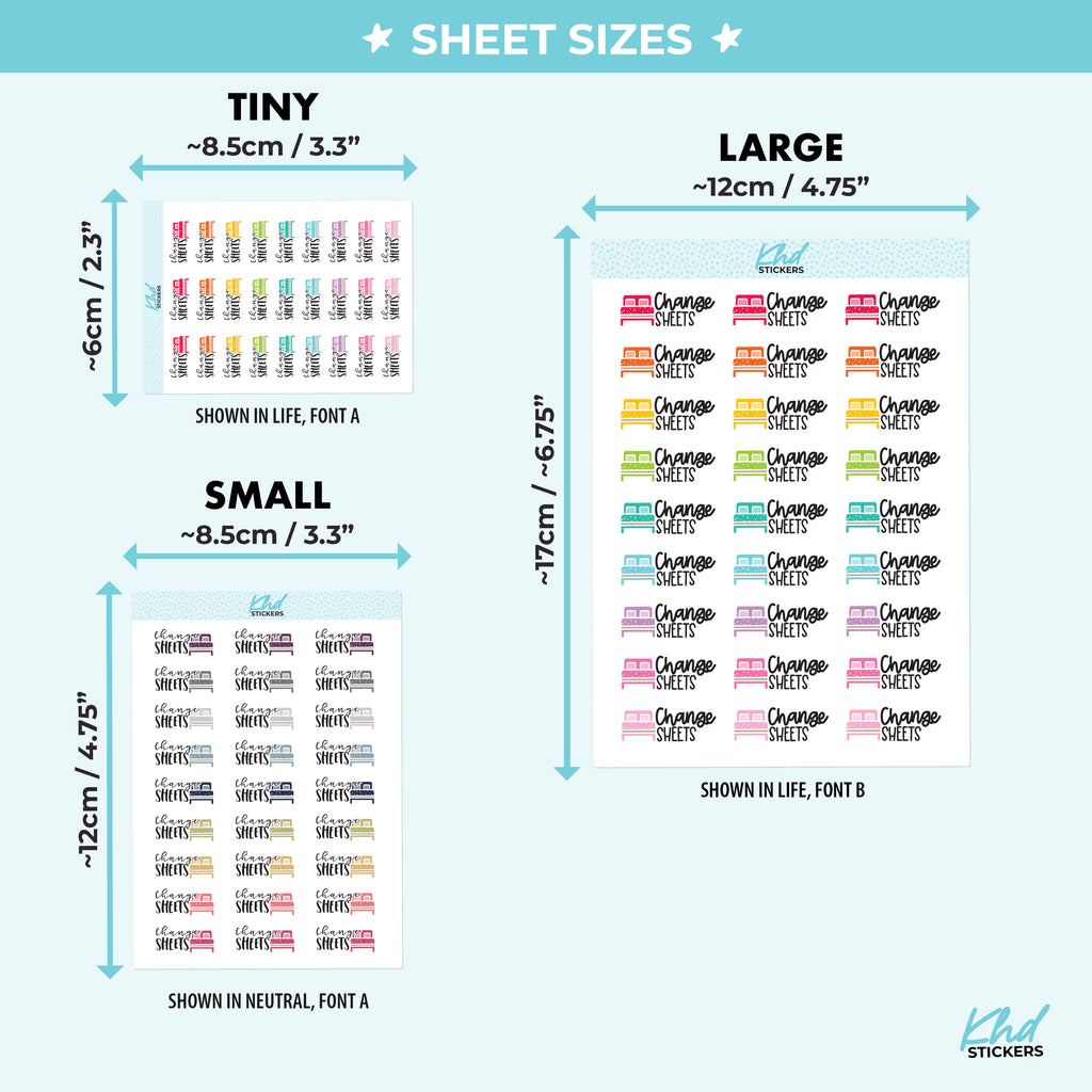 Change Sheets Stickers Small