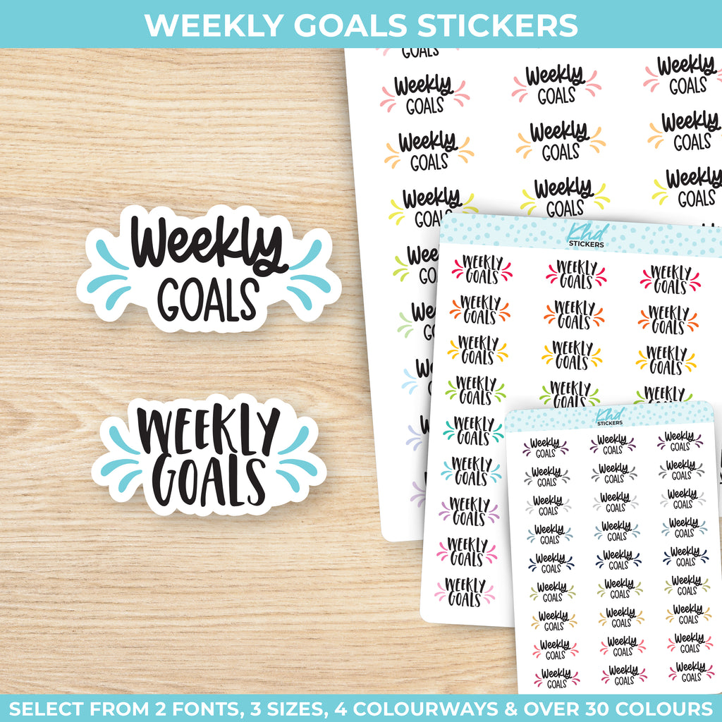 Weekly Goals Stickers Small