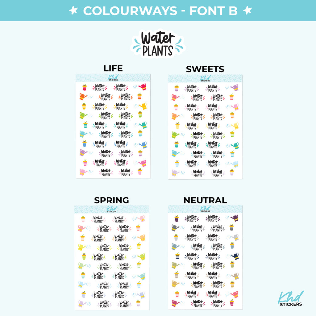 Water Plants Stickers Small