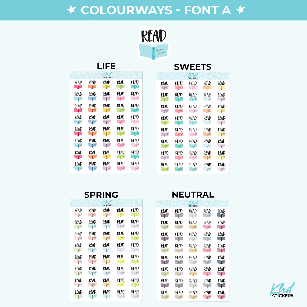 Read Planner Stickers Small