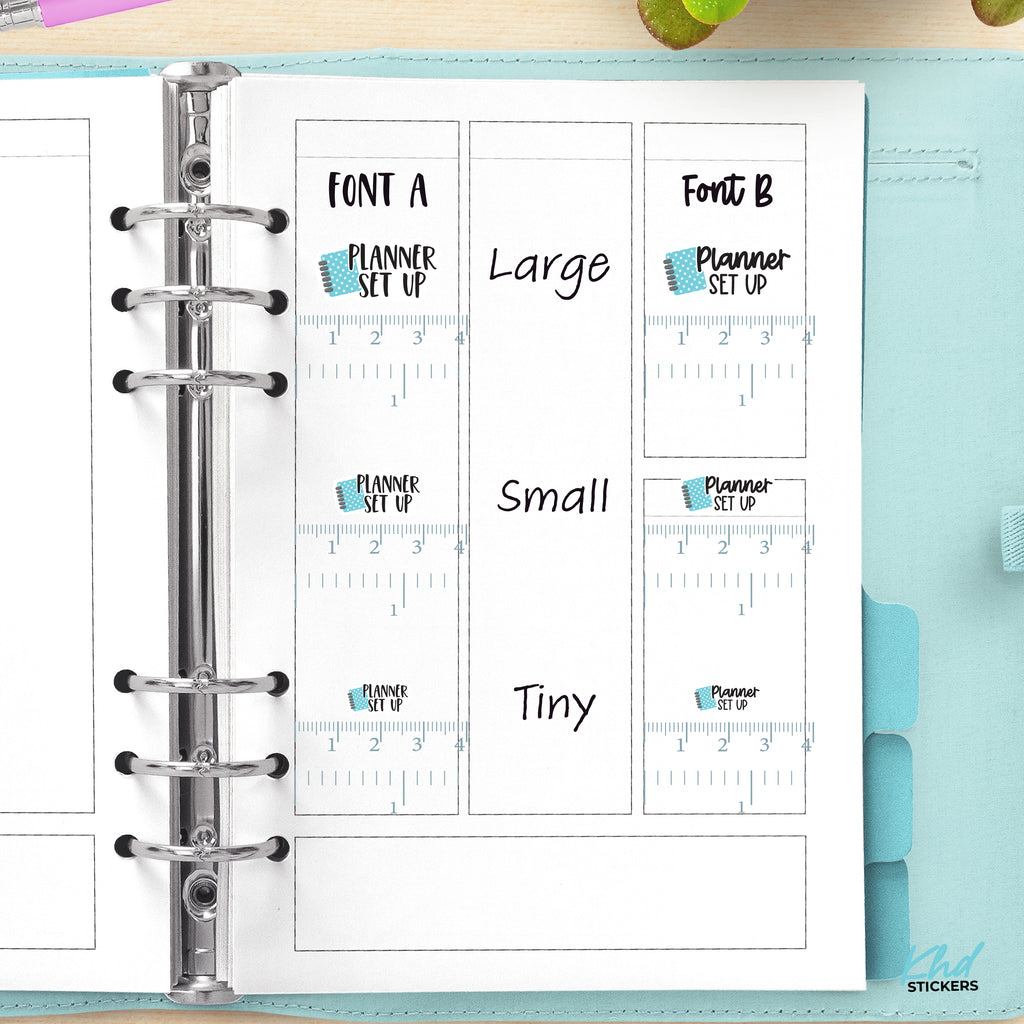 Planner Set Up Stickers Tiny