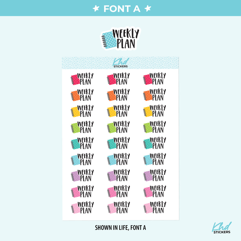 Weekly Plan Stickers Tiny