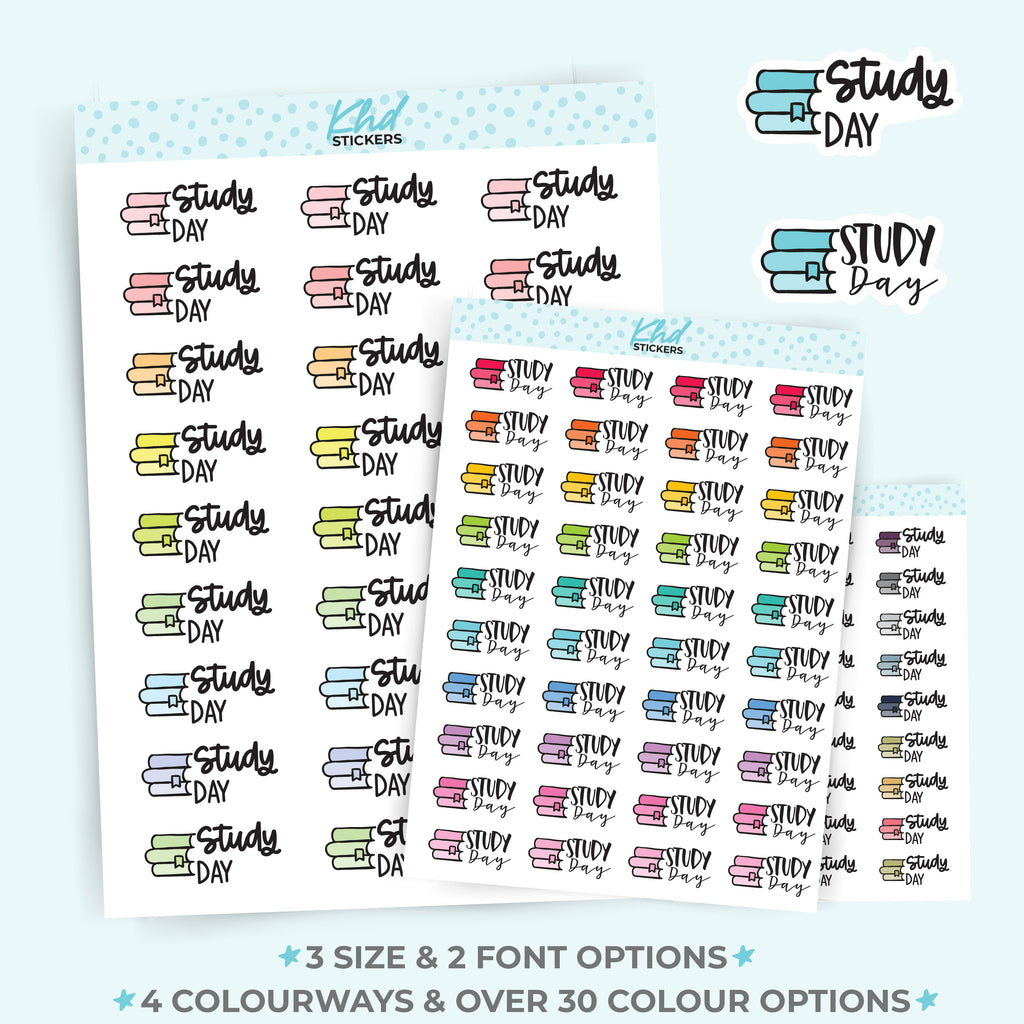 Study Day Planner Stickers Small