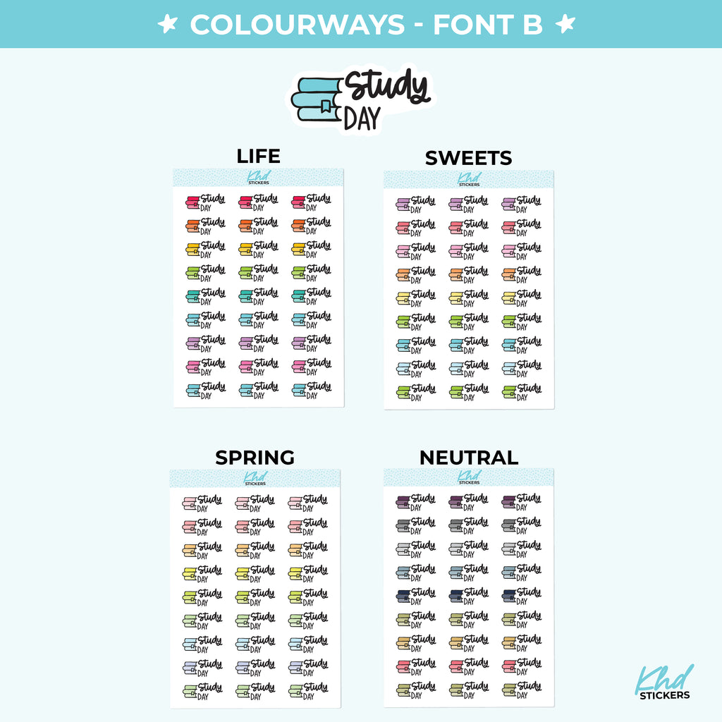 Study Day Planner Stickers Small