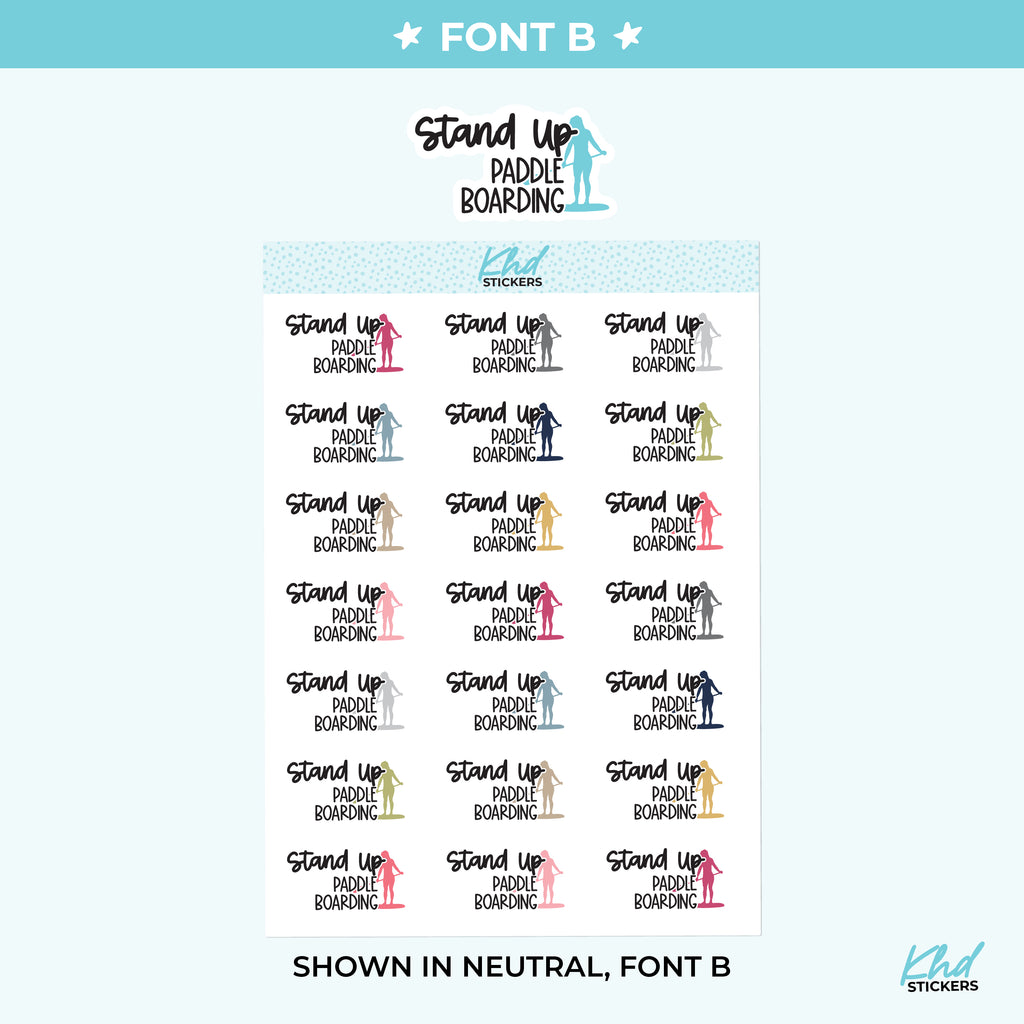 Stand Up Paddle Boarding Stickers Small