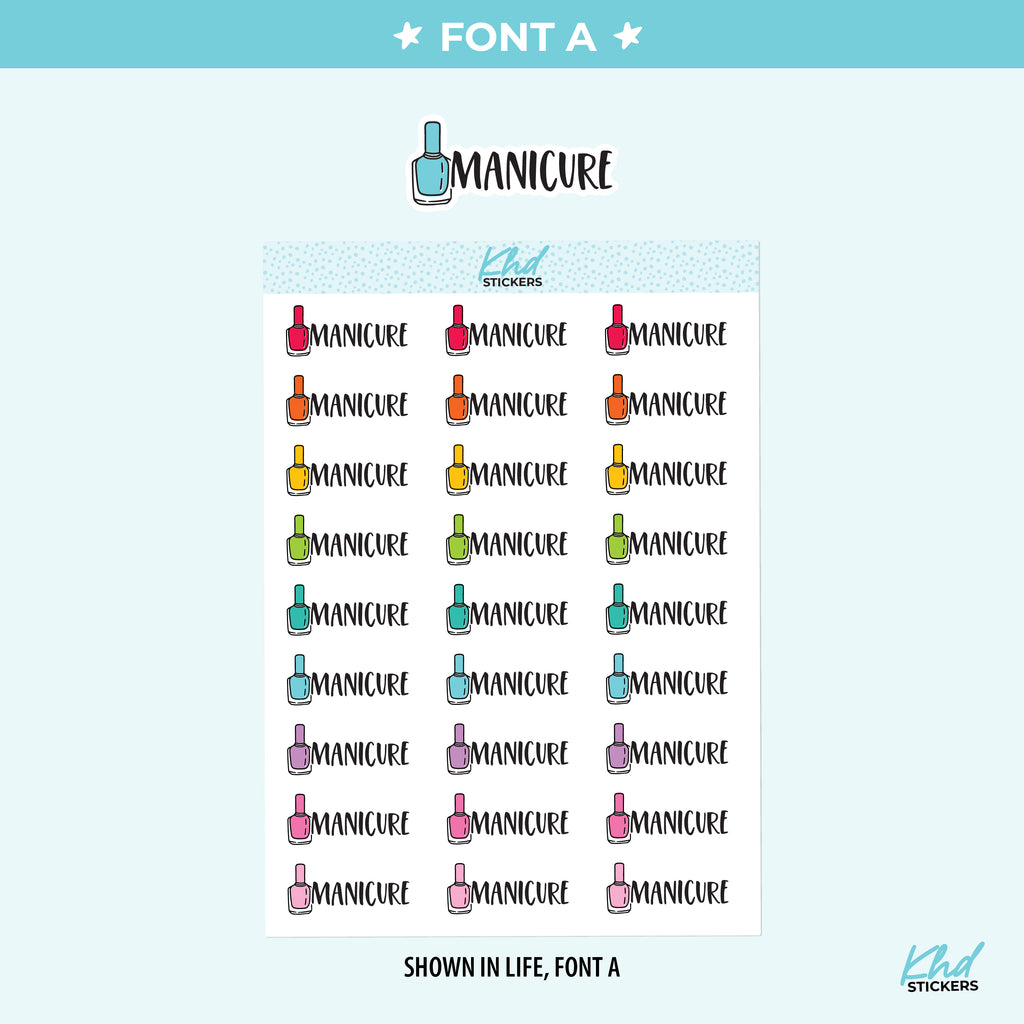 Manicure Planner Stickers Small