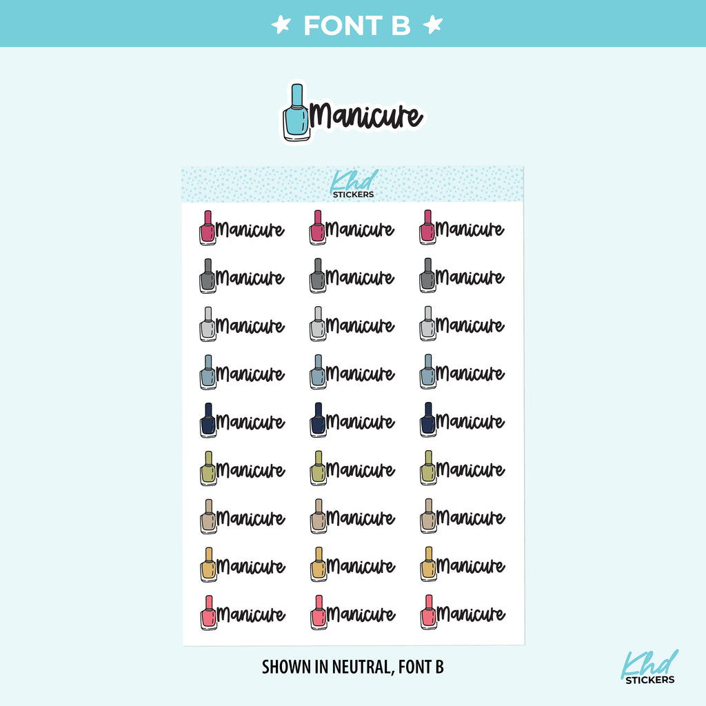 Manicure Planner Stickers Small