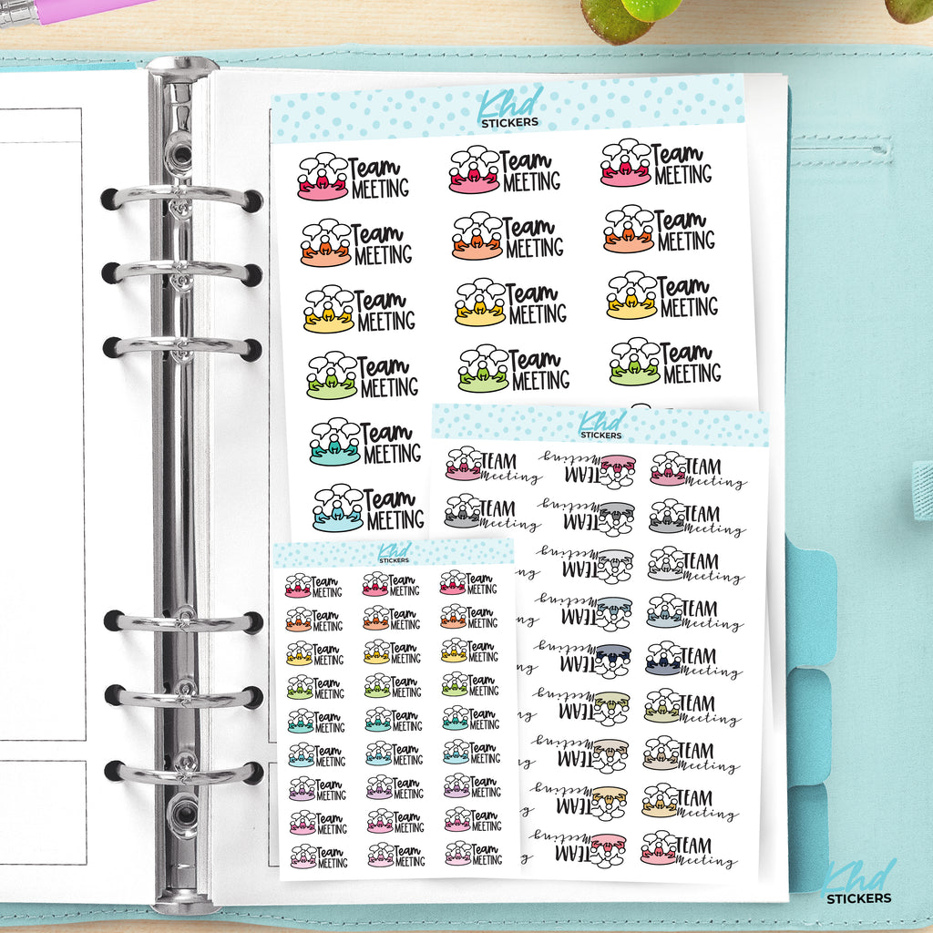 Team Meeting Planner Stickers Small