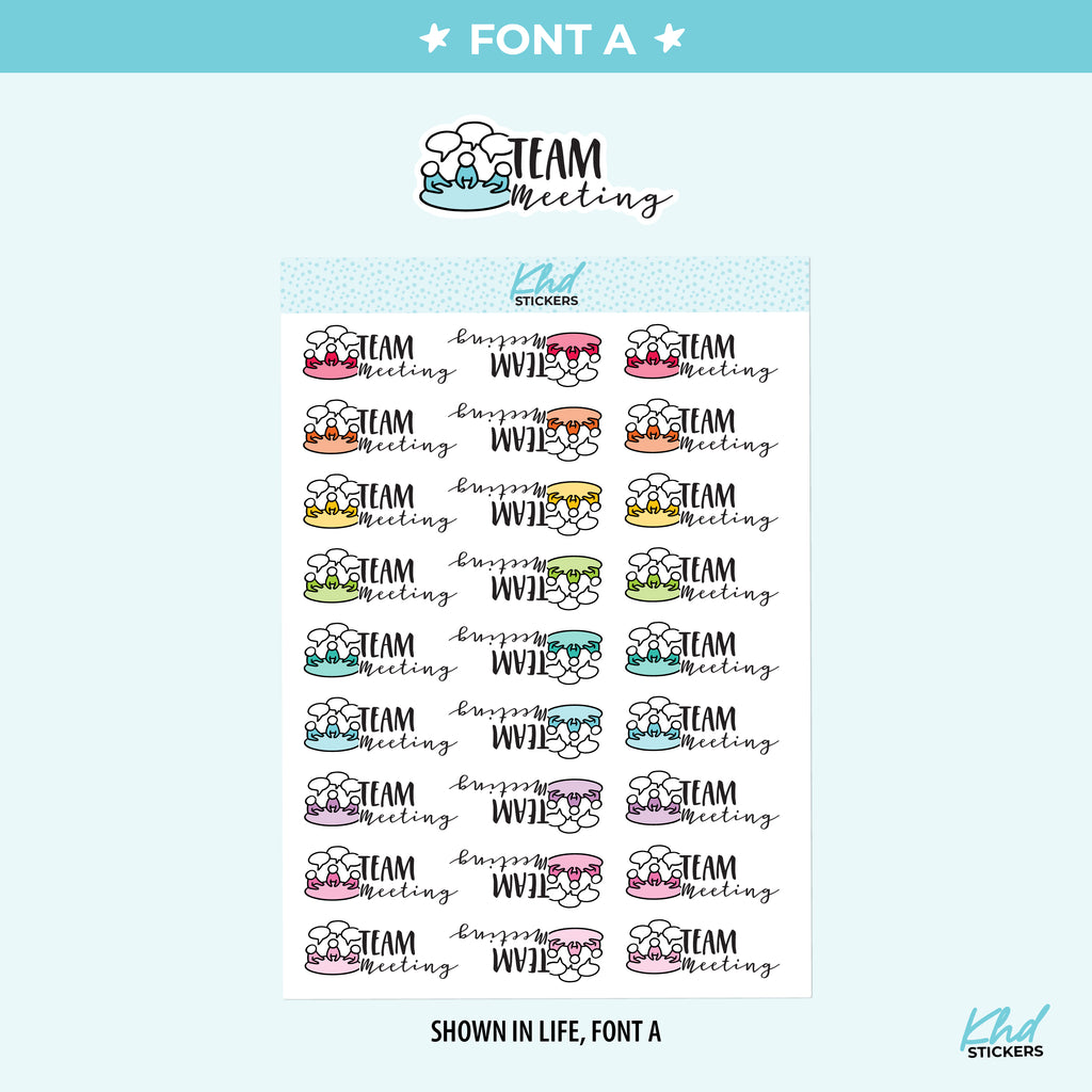 Team Meeting Planner Stickers Small