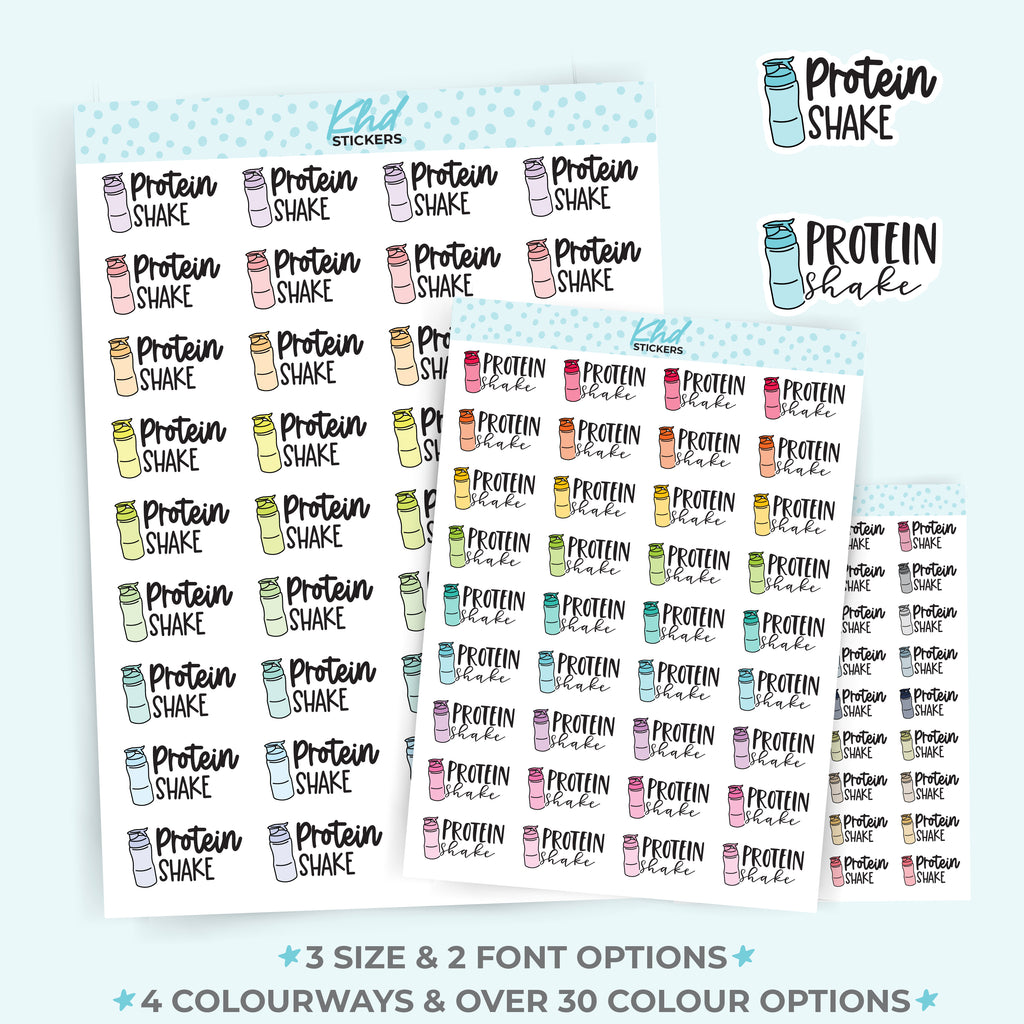 Protein Shake Planner Stickers Small