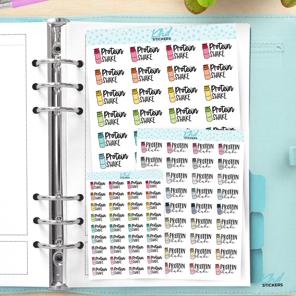 Protein Shake Planner Stickers Small