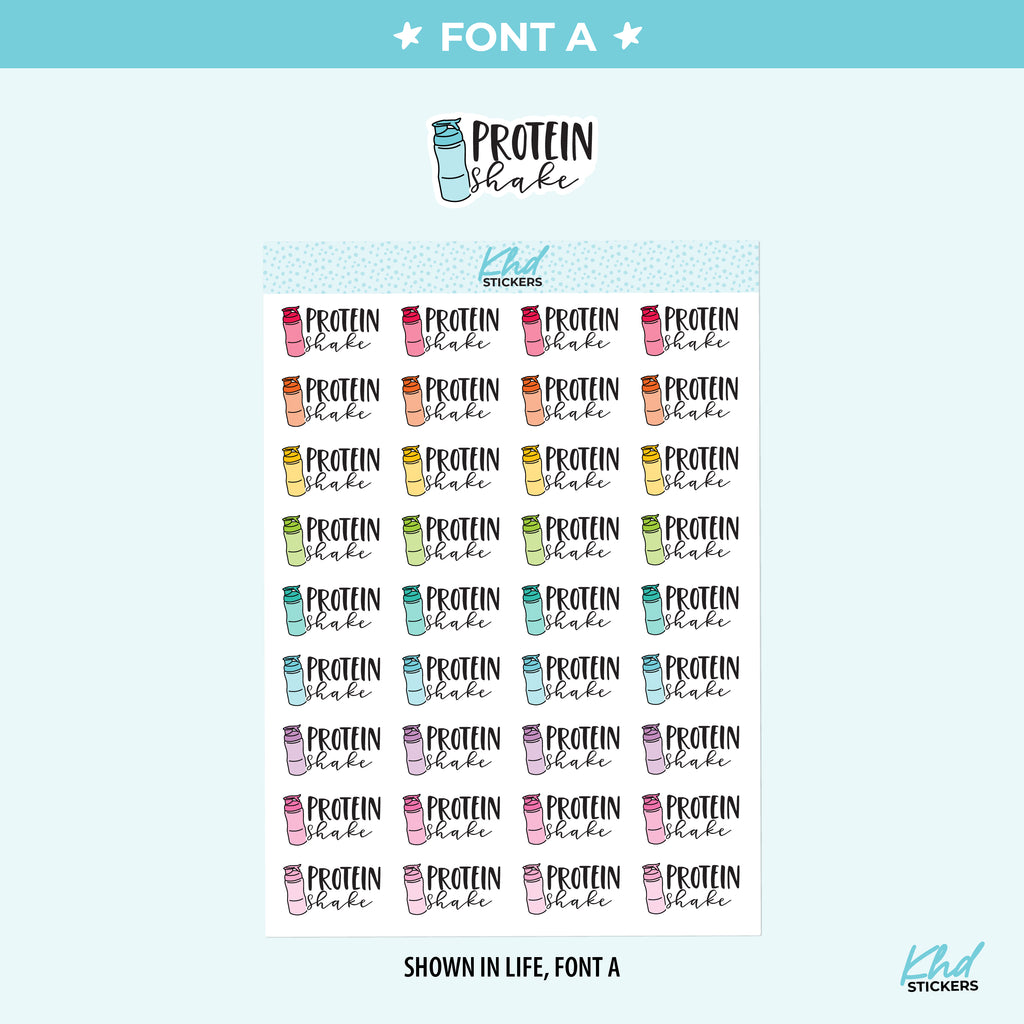 Protein Shake Planner Stickers Small