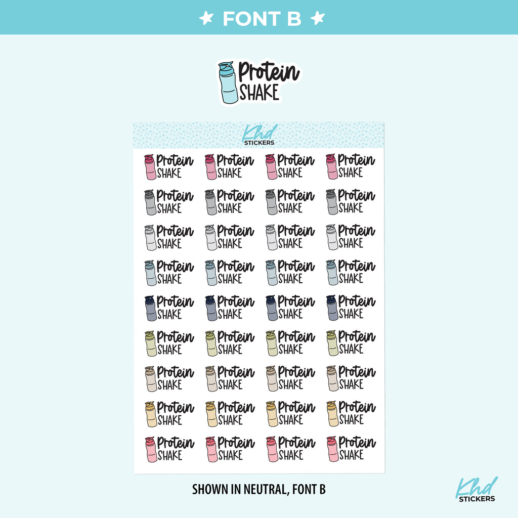 Protein Shake Planner Stickers Small