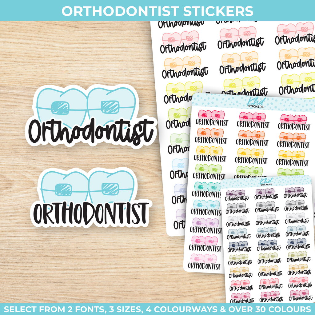 Orthodontist Stickers Small