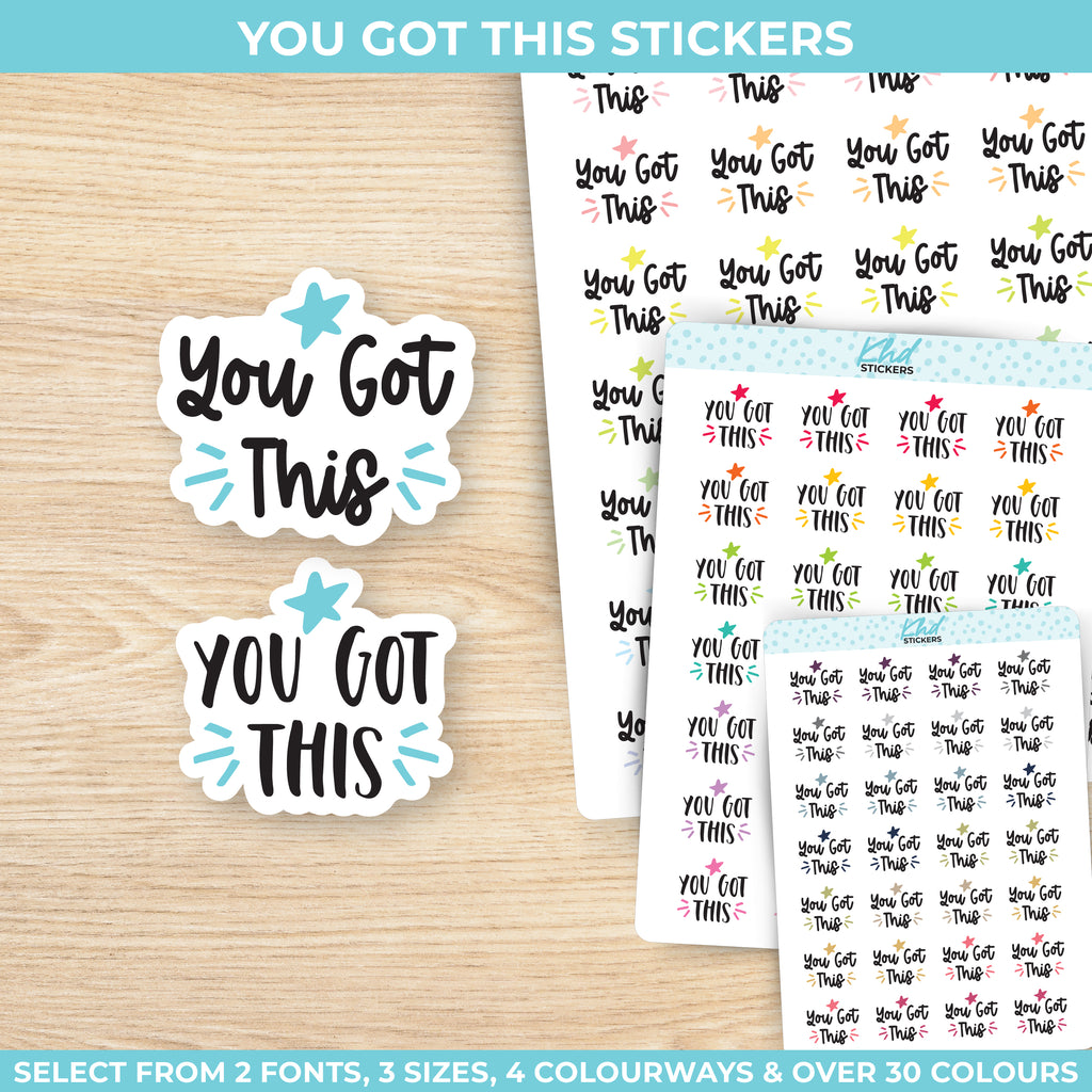 You Got This Planner Stickers Small