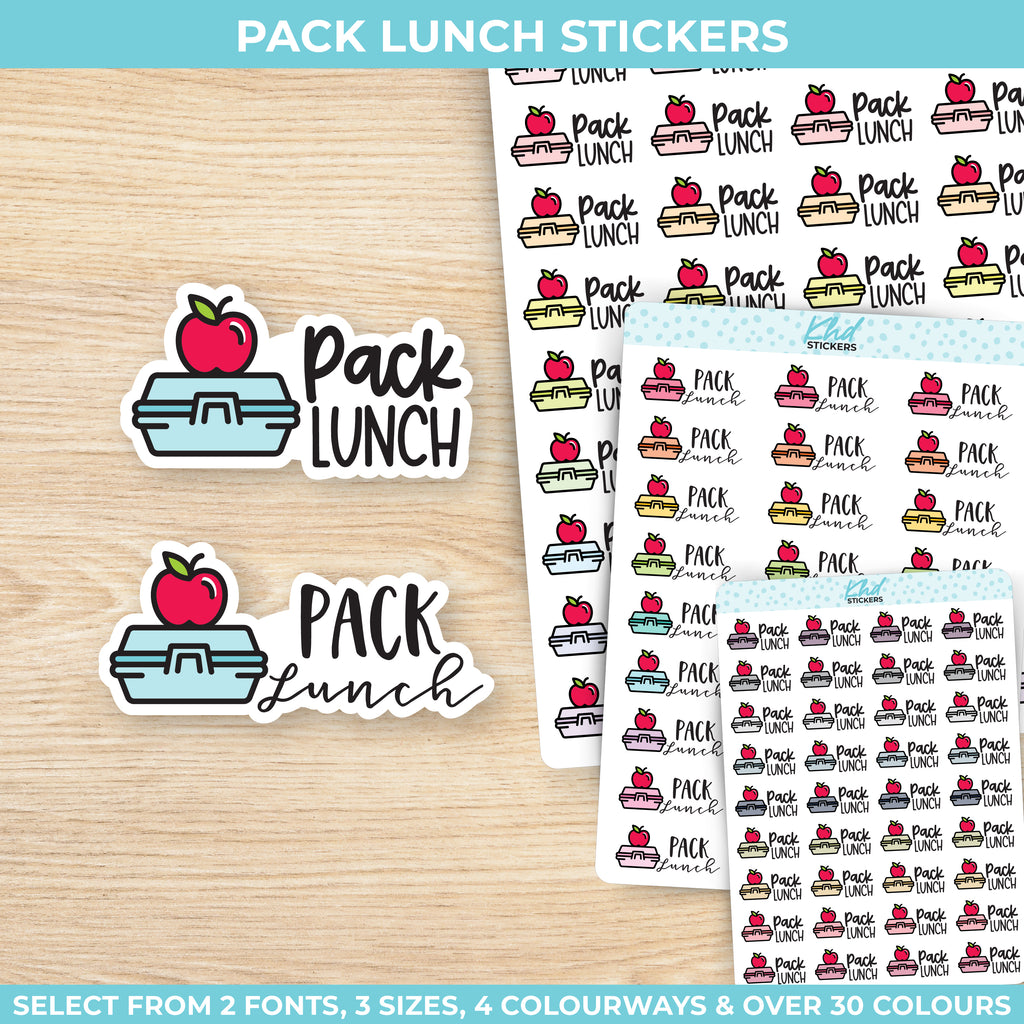 Pack Lunch Stickers Small