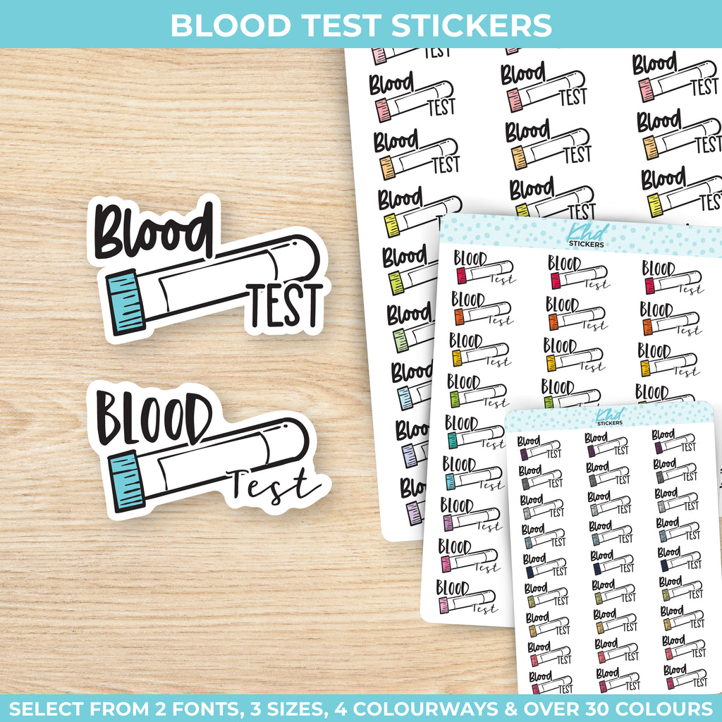 Blood Test Planner Stickers Small