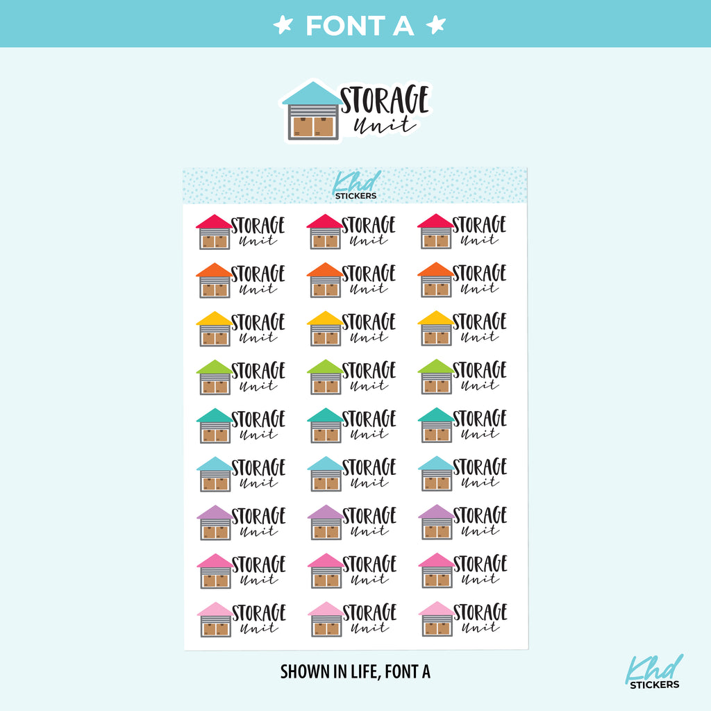 Storage Unit Planner Stickers Small