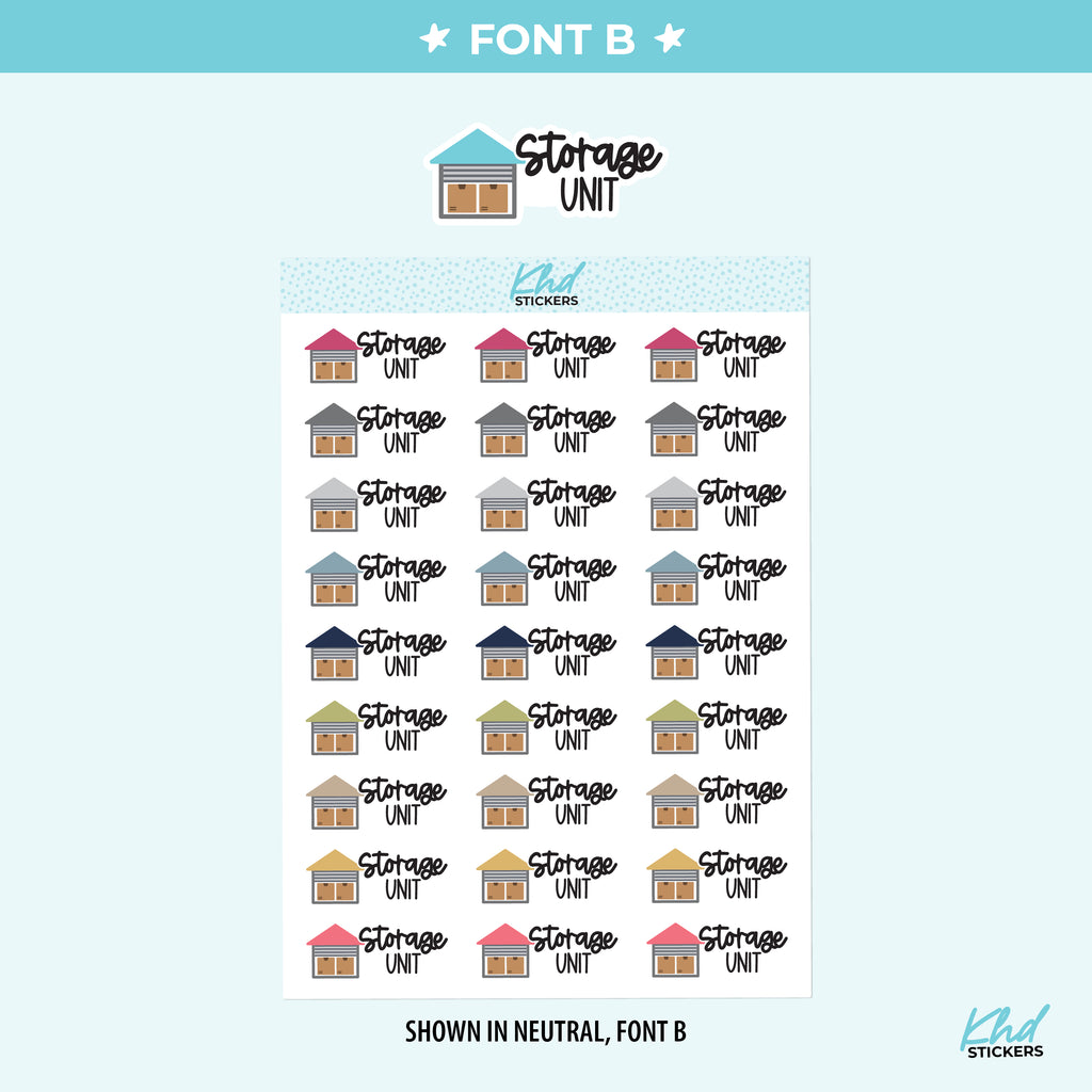 Storage Unit Planner Stickers Small