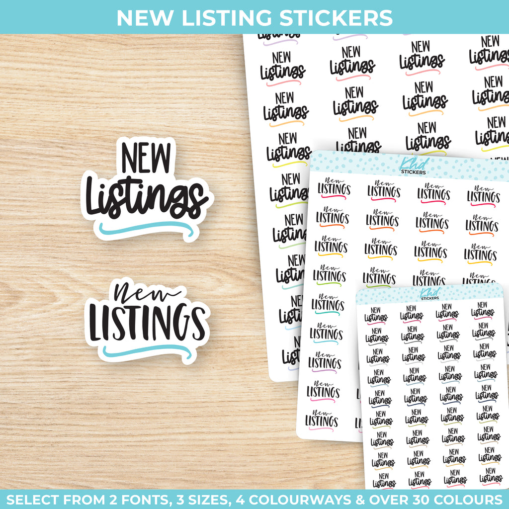 New Listing Stickers Small