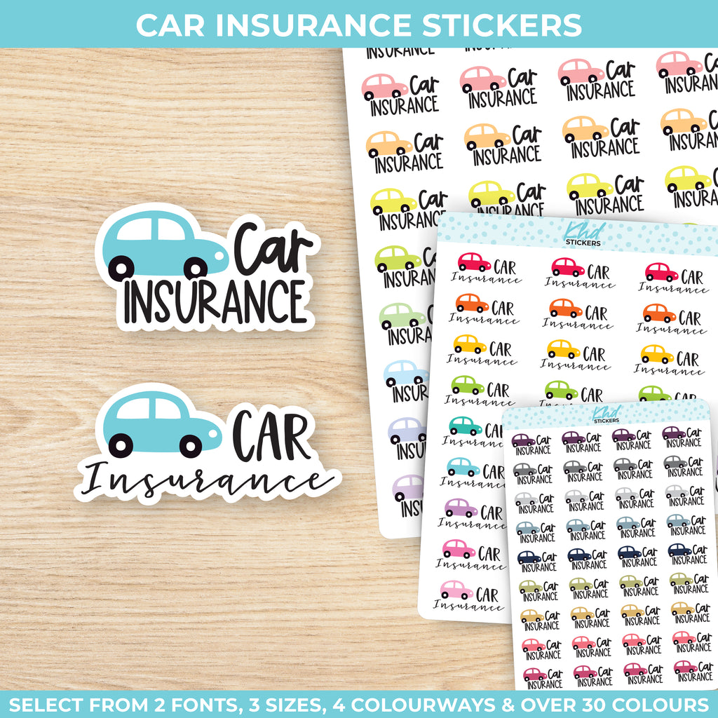 Car Insurance Stickers Small