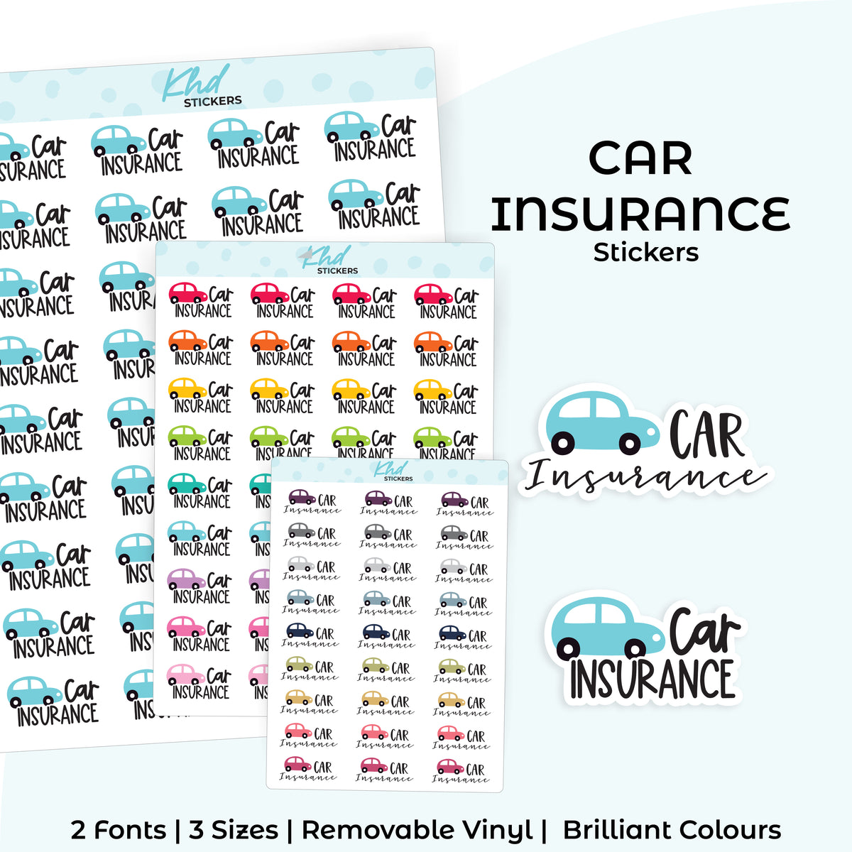 Car Insurance Stickers – KHDStickers