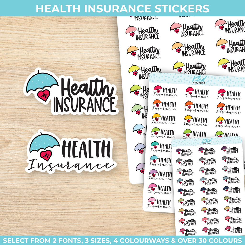 Health Insurance Stickers Small