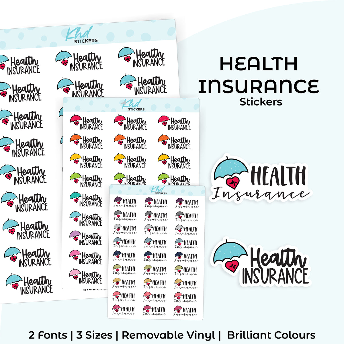 Health Insurance Stickers – KHDStickers