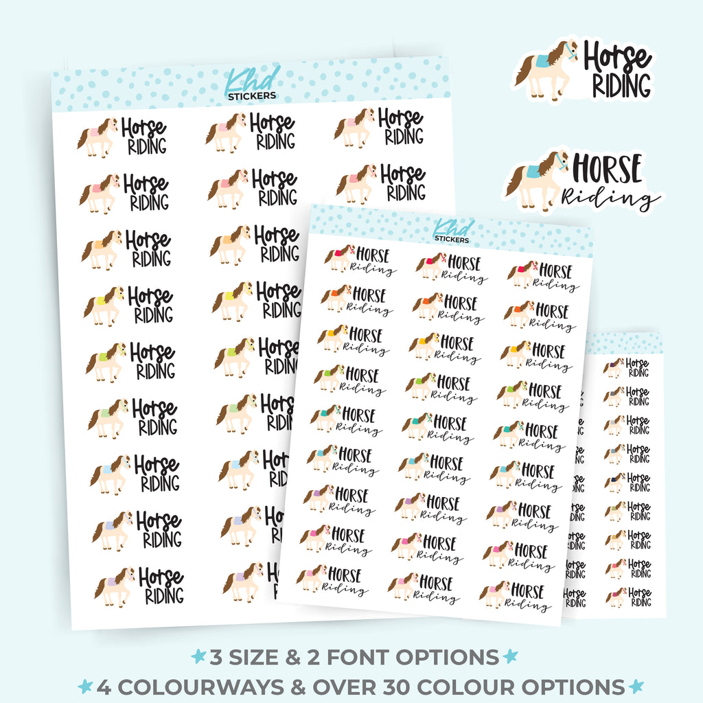 Horse Riding Planner Stickers Small