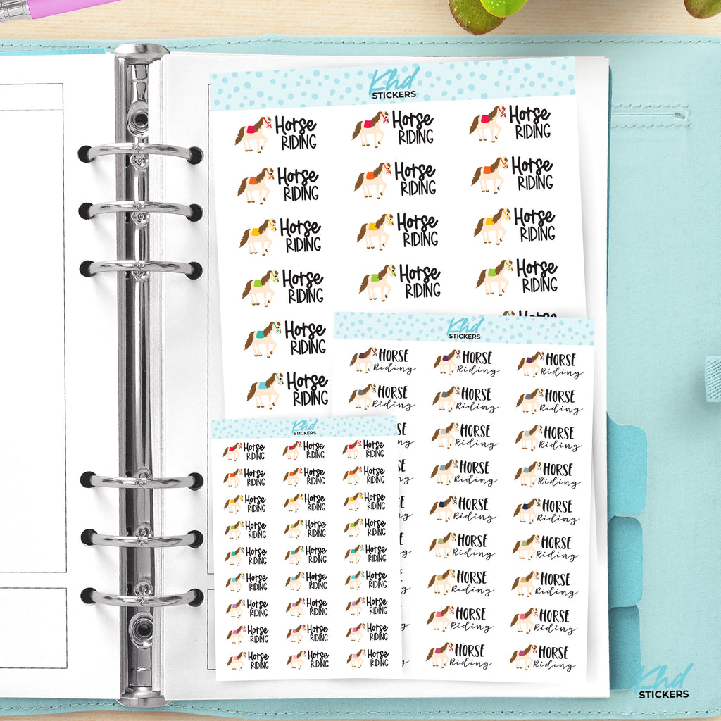 Horse Riding Planner Stickers Small