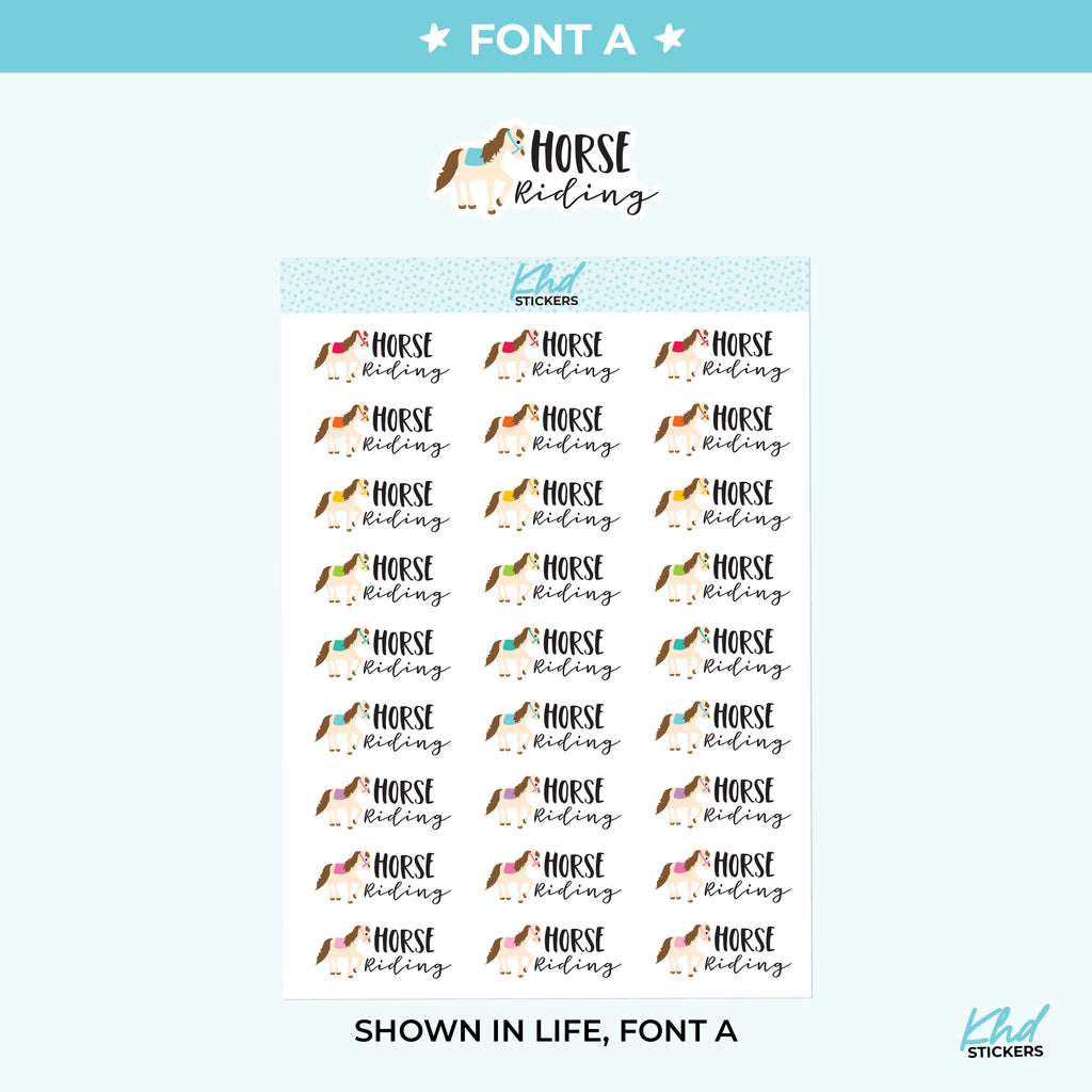 Horse Riding Planner Stickers Small