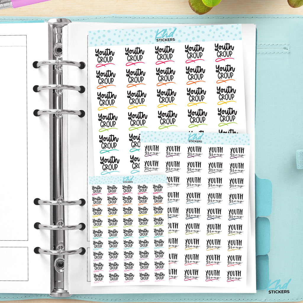 Youth Group Planner Stickers Small