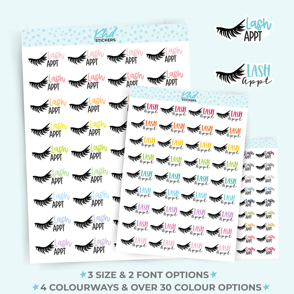 Lash Appointment Planner Stickers Small