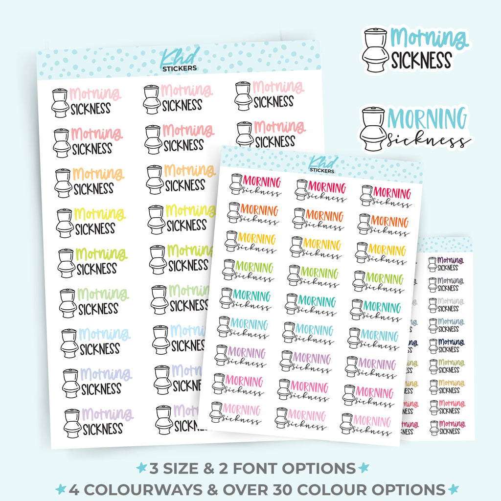 Morning Sickness Planner Stickers Small