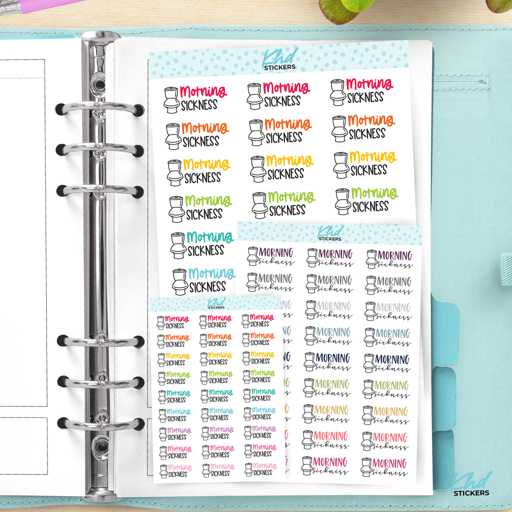 Morning Sickness Planner Stickers Small