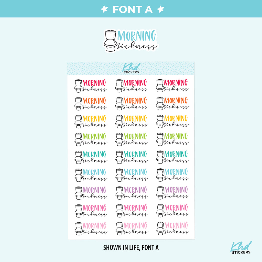 Morning Sickness Planner Stickers Small