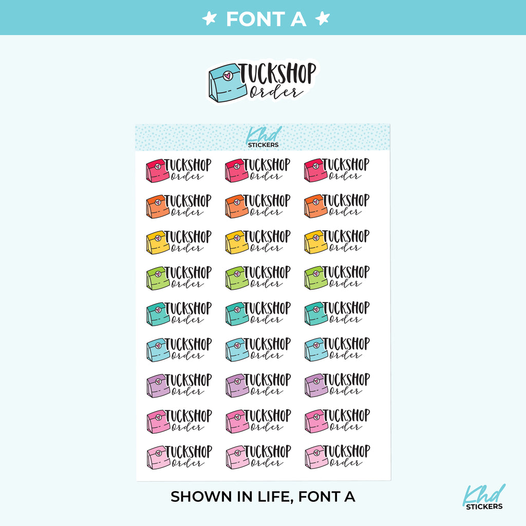 Tuckshop Order Planner Stickers Small