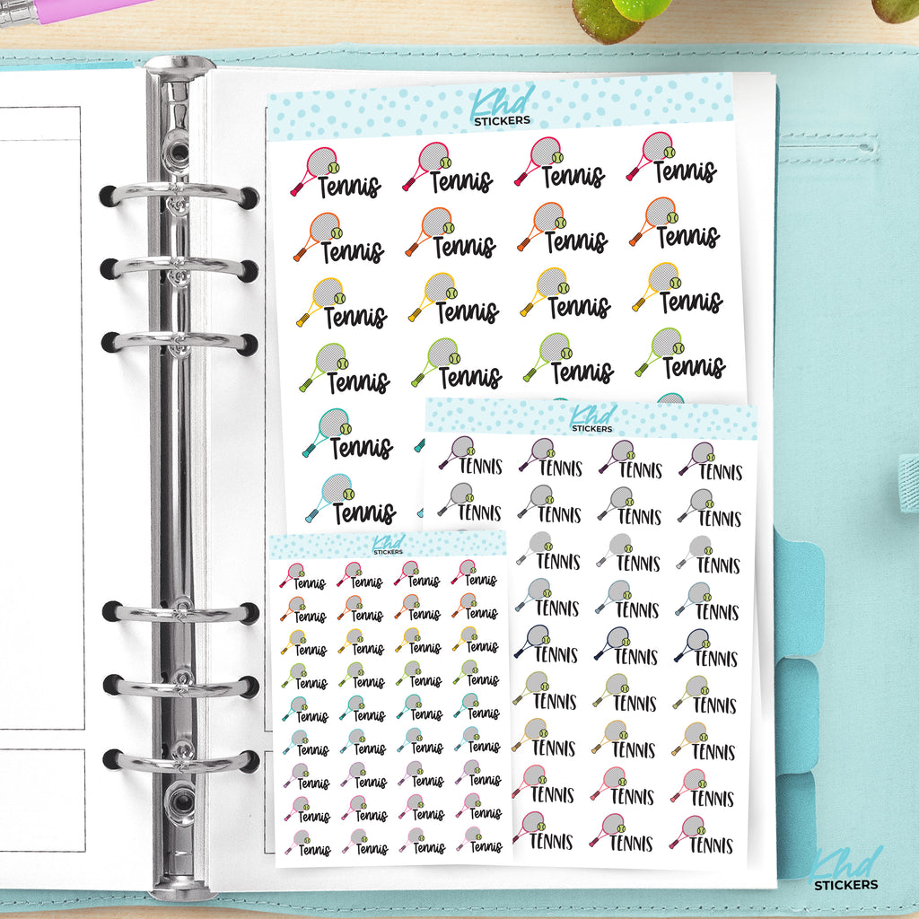 Tennis Planner Stickers Small