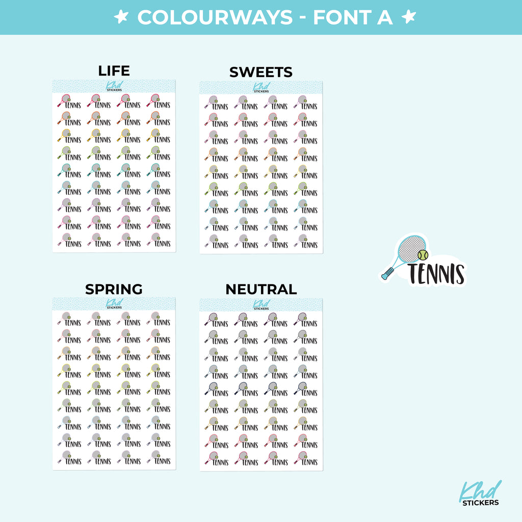 Tennis Planner Stickers Small