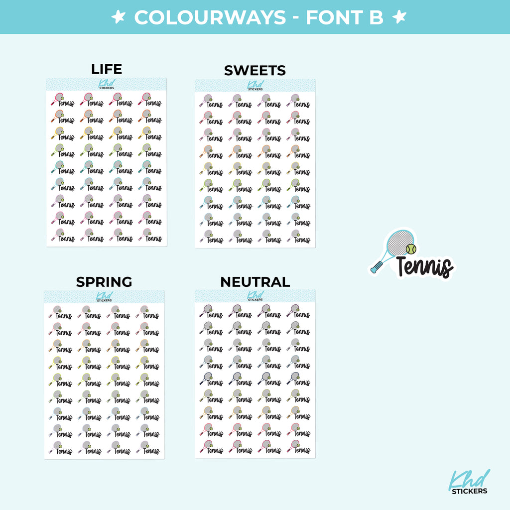 Tennis Planner Stickers Small