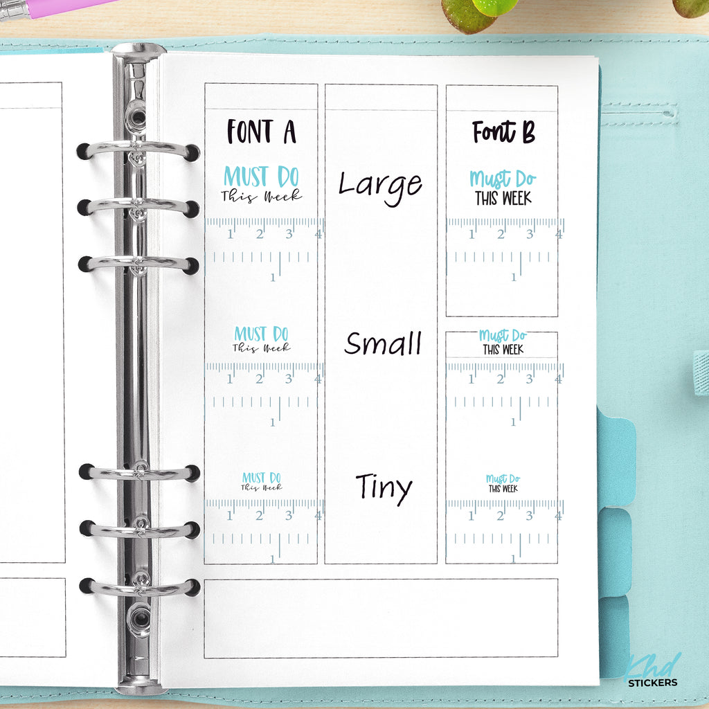 Must Do This Week Planner Stickers Small