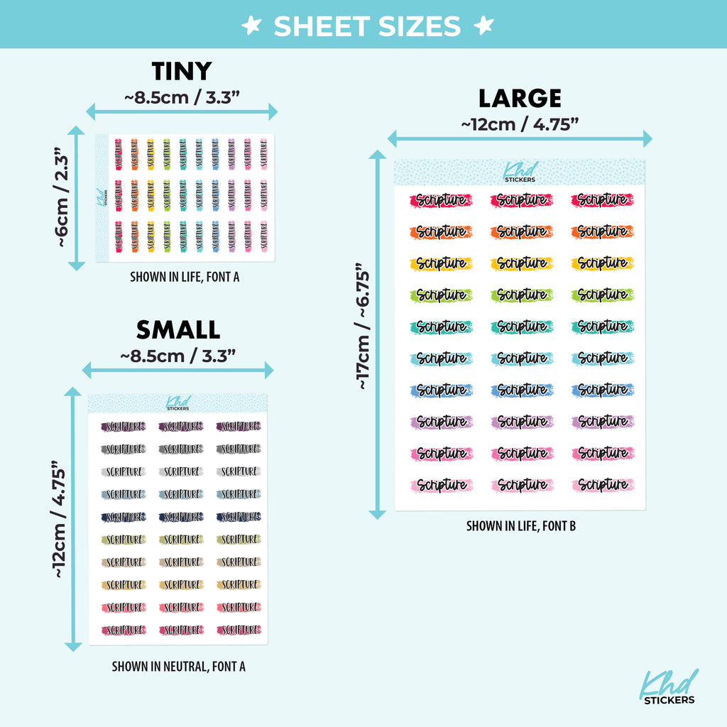 Scripture Planner Stickers Small